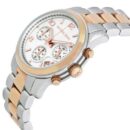 Michael Kors Ladies Runway Silver/Rose Gold Chronograph Watch - MK5315